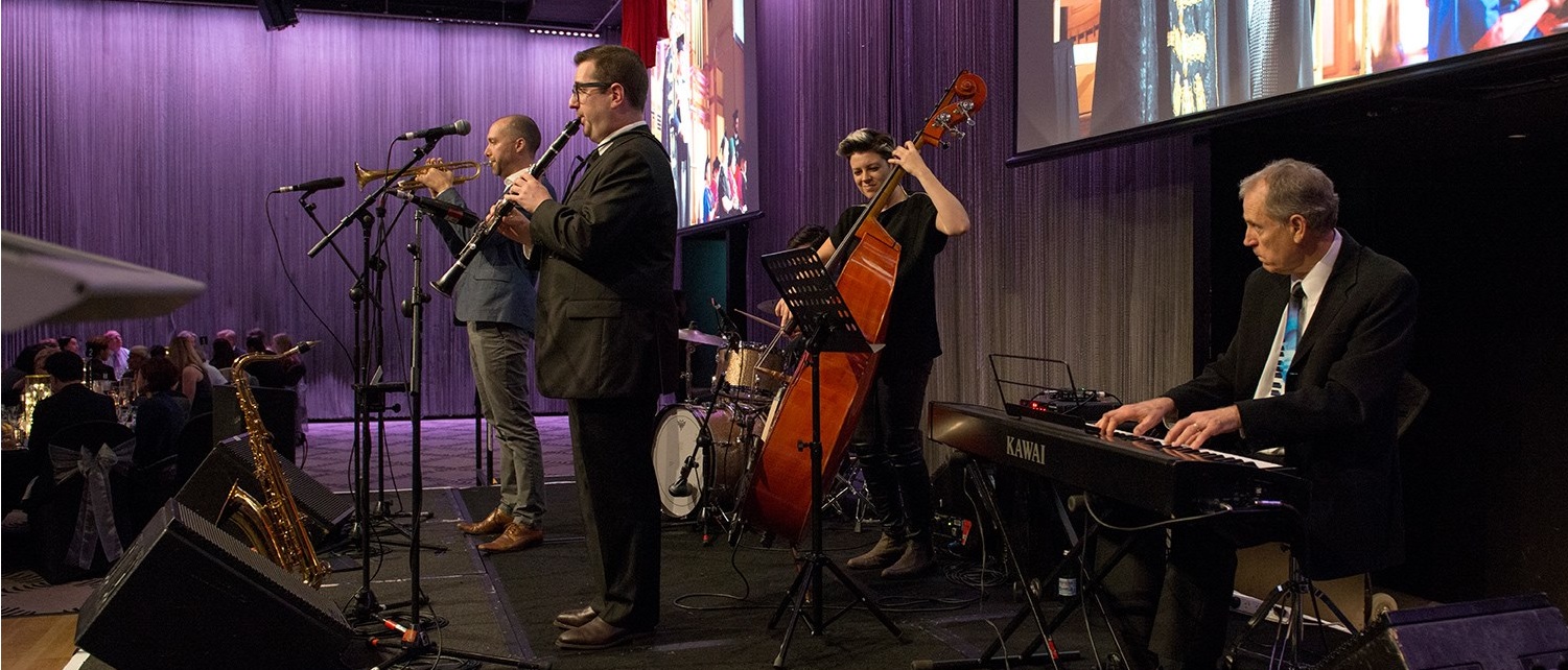 Atlantic Street Band provided corporate jazz band entertainment at Hilton Hotel Adelaide for the Australian Institute of Business Awards Night